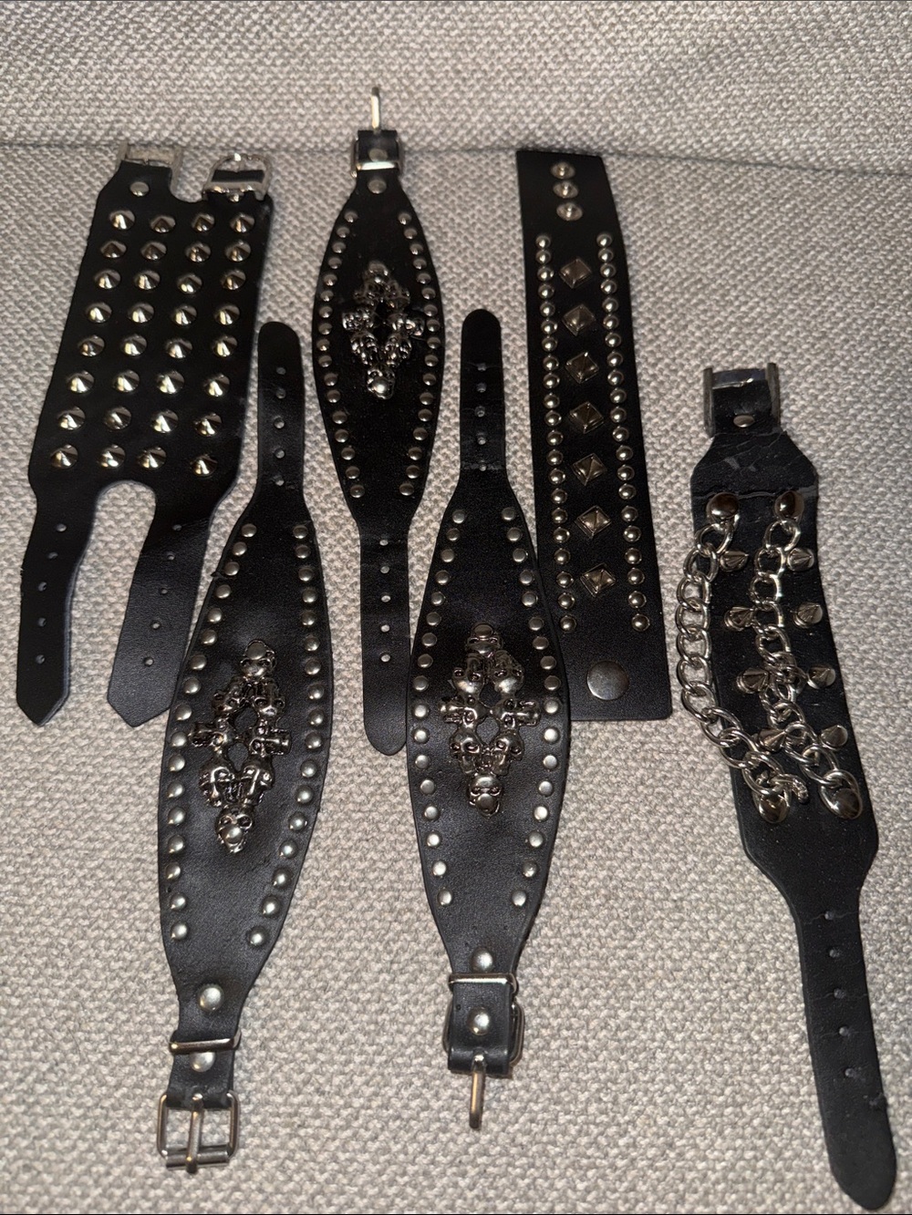 Gothic bracelets set of 6 used